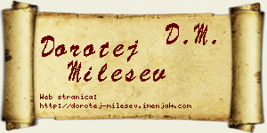 Dorotej Milešev vizit kartica